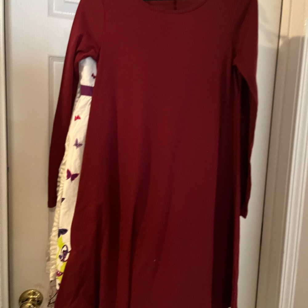 Elegant Burgundy Kids Dress